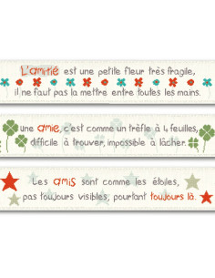 Lili Points - Fiche point de croix compté - Serviette de toilette Amitié