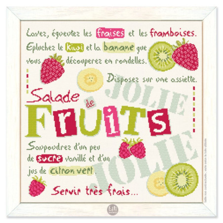 Lili Points - Fiche point de croix compté - La salade de fruits