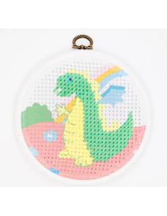 Kit de broderie pour enfant, demi point de croix - Le Dragon de DMC