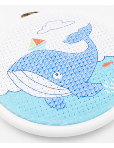 Kit de broderie pour enfant, demi point de croix - La Baleine de DMC