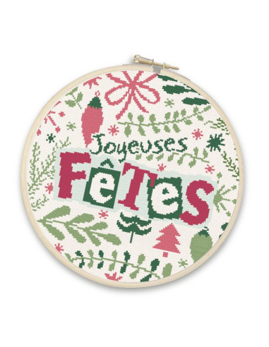 Lili Points - Fiche point de croix compté - Joyeuses Fêtes