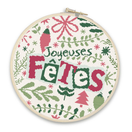 Lili Points - Fiche point de croix compté - Joyeuses Fêtes