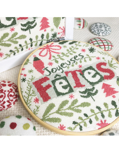 Lili Points - Fiche point de croix compté - Joyeuses Fêtes
