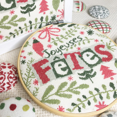 Lili Points - Fiche point de croix compté - Joyeuses Fêtes
