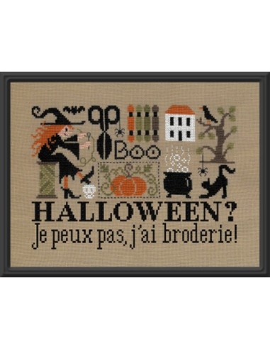 Jardin Privé - Halloween ? Je peux pas, j'ai broderie ! - Fiche point de croix compté