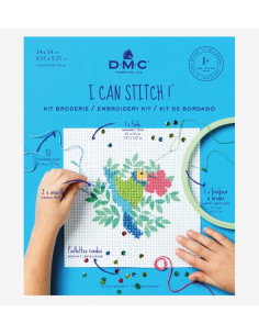Kit de broderie pour enfant, demi point de croix - Le Colibri de DMC