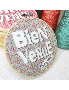 Lili Points - Fiche point de croix compté - Bienvenue "Carreaux de ciment"