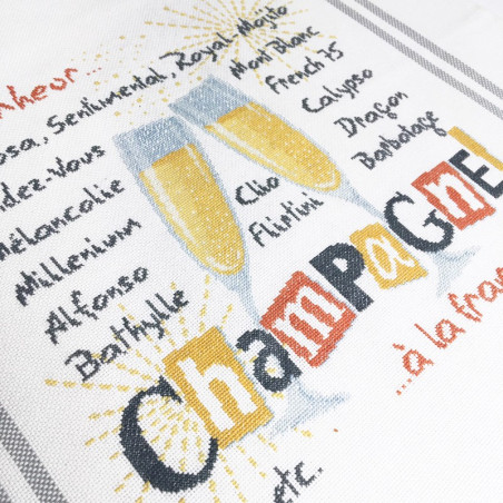 Lili Points - Fiche point de croix compté - Le Champagne