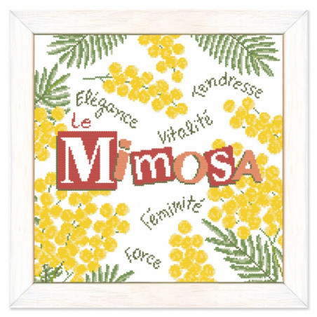 Lili Points - Fiche point de croix compté - Le Mimosa