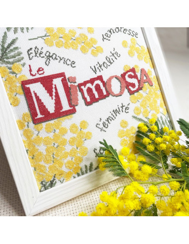Lili Points - Fiche point de croix compté - Le Mimosa