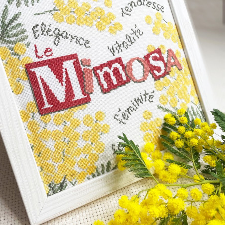 Lili Points - Fiche point de croix compté - Le Mimosa