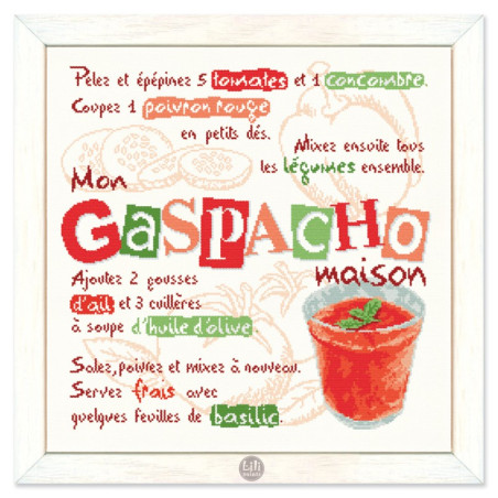 Lili Points - Fiche point de croix compté - Le Gaspacho