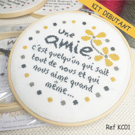 Lili Points - Kit point de croix - Une amie
