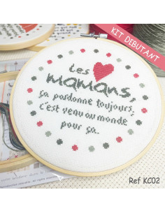 Lili Points - Kit point de croix - Les mamans