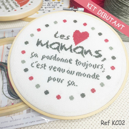 Lili Points - Kit point de croix - Les mamans