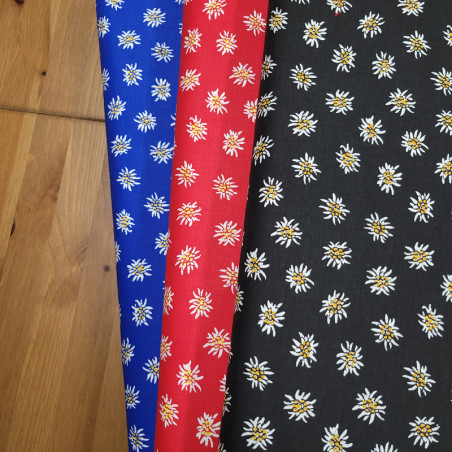 tissu-edelweiss-coton-fond-bleu-broderie-passion