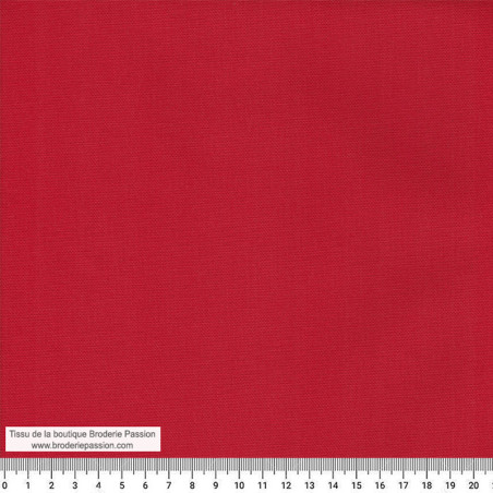 Tissu aspect lin rouge