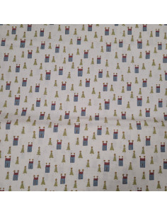 Tissu coton minis motifs d'hiver