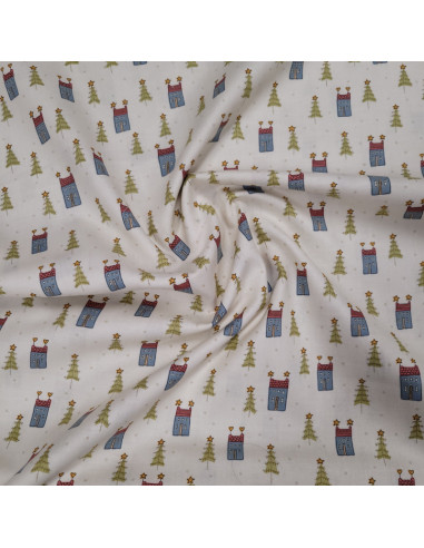 Tissu coton minis motifs d'hiver