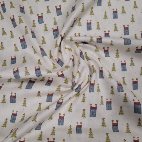 Tissu coton minis motifs d'hiver
