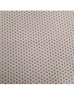 Tissu aspect lin - petites étoiles