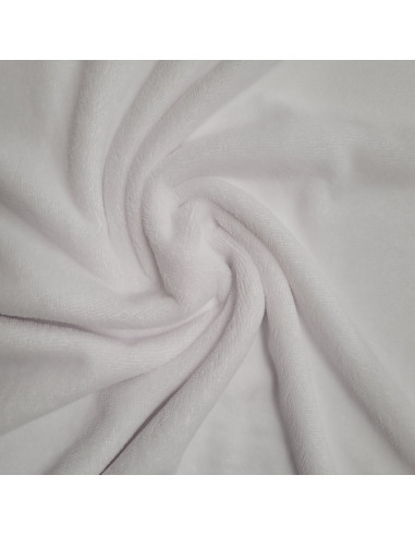Tissu micro éponge blanc
