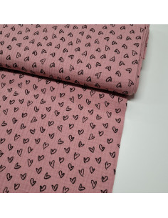tissu-double-gaze-rose-moyen-motifs-coeurs-broderie-passion