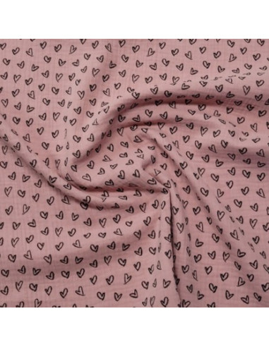 tissu-double-gaze-rose-moyen-motifs-coeurs-broderie-passion