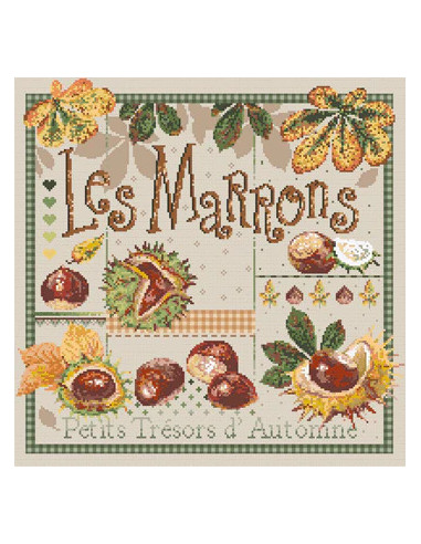 Madame La Fée - fiche de point de croix - Les Marrons