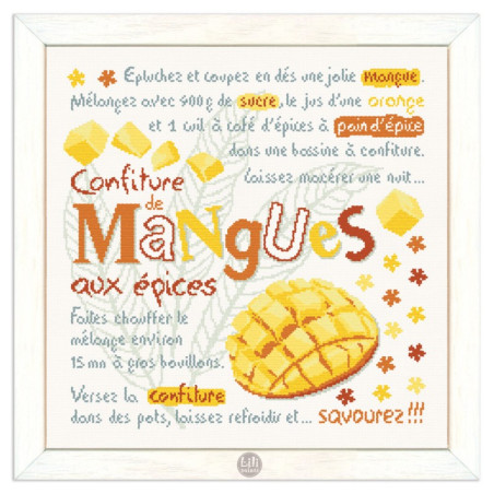 Lili Points - Fiche point de croix compté - La confiture de Mangues
