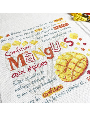Lili Points - Fiche point de croix compté - La confiture de Mangues