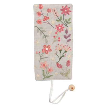 Kit de broderie traditionnelle "Marque pages fleuri - Morgane" de Un Chat dans l'aiguille
