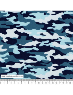 Tissu coton popline military