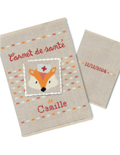 Lili Points - Fiche point de croix compté - Carnet de santé "Renard"