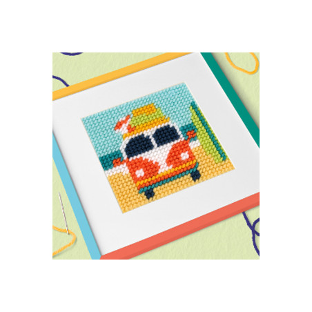 Kit de broderie pour enfant, demi point de croix - Le van de DMC
