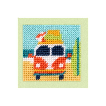 Kit de broderie pour enfant, demi point de croix - Le van de DMC