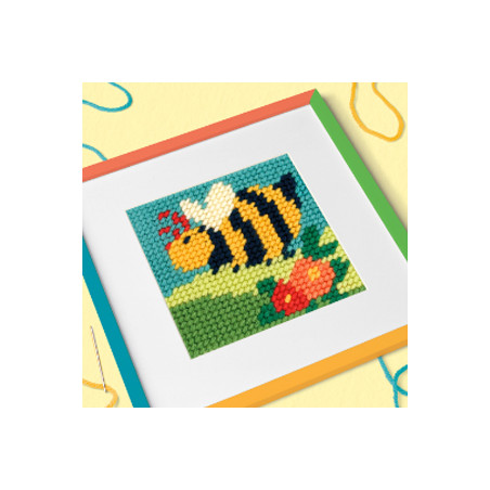 Kit de broderie pour enfant, demi point de croix - Bertie l'abeille de DMC