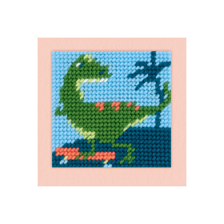 Kit de broderie pour enfant - demi point dinosaure - DMC - Broderie Passion