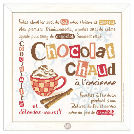Lili Points - Fiche point de croix compté - Chocolat Chaud