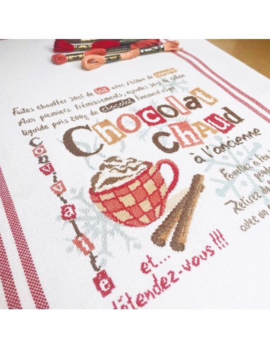 Lili Points - Fiche point de croix compté - Chocolat Chaud