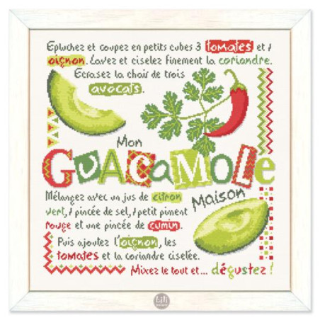 Lili Points - Fiche point de croix compté - Le Guacamole