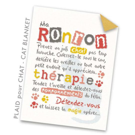 Lili Points - Plaid pour chat - Fiche de broderie au point de croix compté