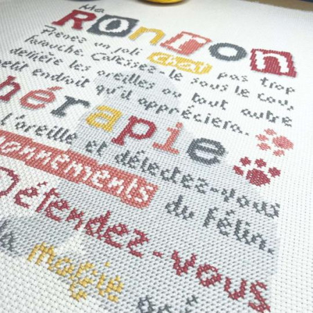 Lili Points - Plaid pour chat - Fiche de broderie au point de croix compté