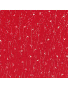 Tissu coton tiges fleurs
