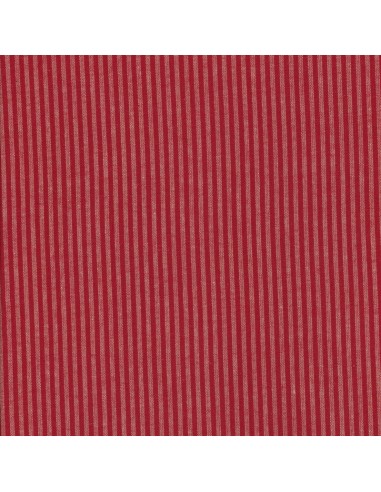 Tissu ligné rouge bordeau
