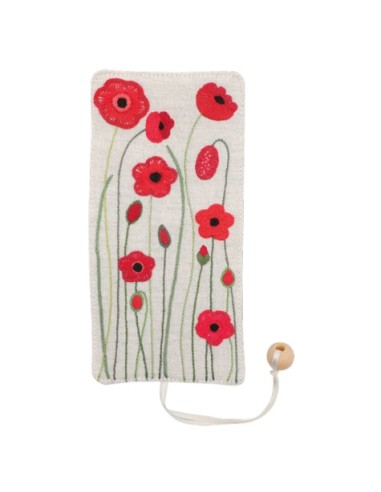 Kit de broderie traditionnelle "Marque pages coquelicots" de Un Chat dans l'aiguille