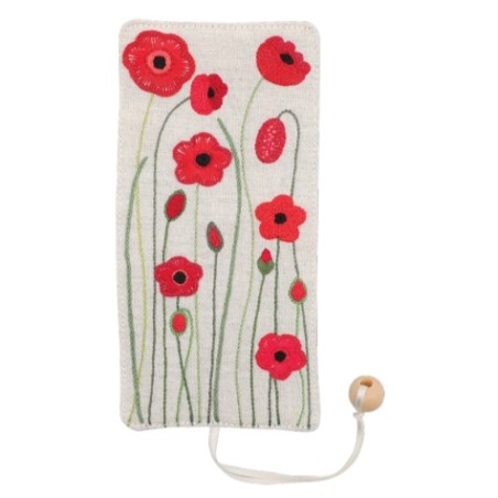 Kit de broderie traditionnelle "Marque pages coquelicots" de Un Chat dans l'aiguille