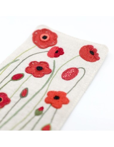Kit de broderie traditionnelle "Marque pages coquelicots" de Un Chat dans l'aiguille