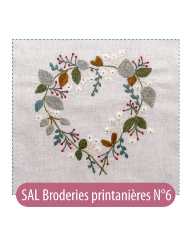 Planche custo de broderie traditionnelle "Broderie printanière N°6" de Un Chat dans l'aiguille