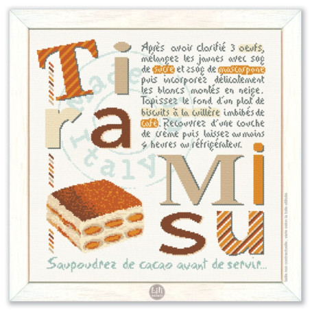 Lili Points - Fiche point de croix compté - Le Tiramisu